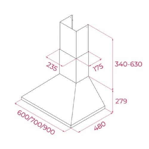 ΑΠΟΡΡΟΦ.ΤΖΑΚΙ 70CM TEKA DBP 70 PRO D INOX 613m³/h